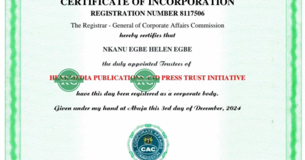 incorporated-trustees-registration Incorporated Trustees Certificate for NGO, Union, and Association registration in Nigeria