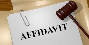 Legal document titled 'AFFIDAVIT' for court or statutory declaration services in Nigeria